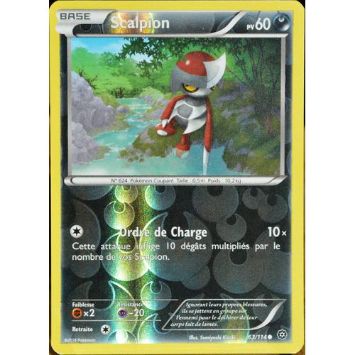 Carte Pokémon 63/114 Scalpion 60 Pv - Reverse Xy - Offensive Vapeur Neuf Fr