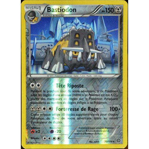 Carte Pokémon 70/114 Bastiodon 150 Pv - Reverse Xy - Offensive Vapeur Neuf Fr