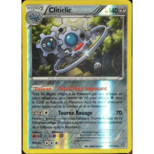 Carte Pokémon 73/114 Cliticlic 140 Pv - Holo Reverse Xy - Offensive Vapeur Neuf Fr