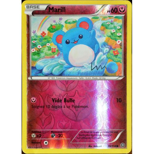 Carte Pokémon 76/114 Marill 60 Pv - Reverse Xy - Offensive Vapeur Neuf Fr