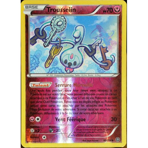 Carte Pokémon 80/114 Trousselin 70 Pv - Reverse Xy - Offensive Vapeur Neuf Fr