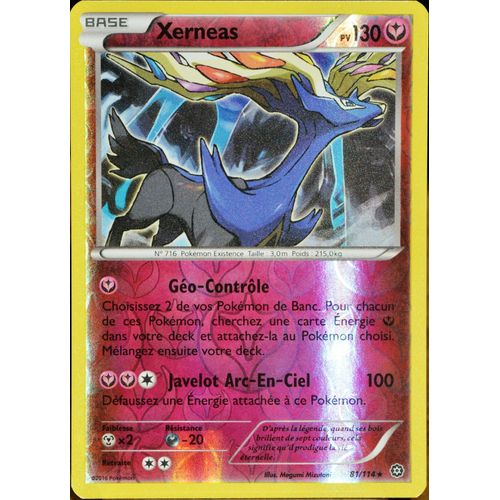 Carte Pokémon 81/114 Xerneas 130 Pv - Holo Reverse Xy - Offensive Vapeur Neuf Fr