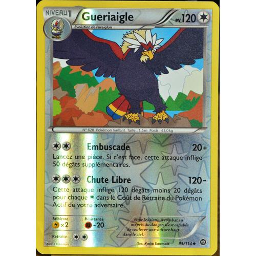 Carte Pokémon 93/114 Gueriaigle 120 Pv - Reverse Xy - Offensive Vapeur Neuf Fr