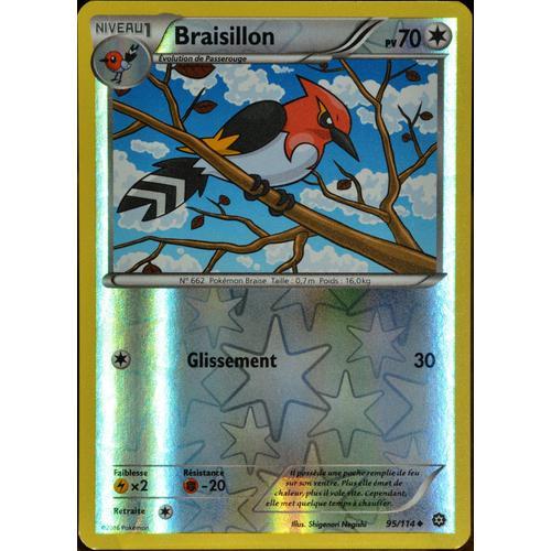 Carte Pokémon 95/114 Braisillon 70 Pv - Reverse Xy - Offensive Vapeur Neuf Fr