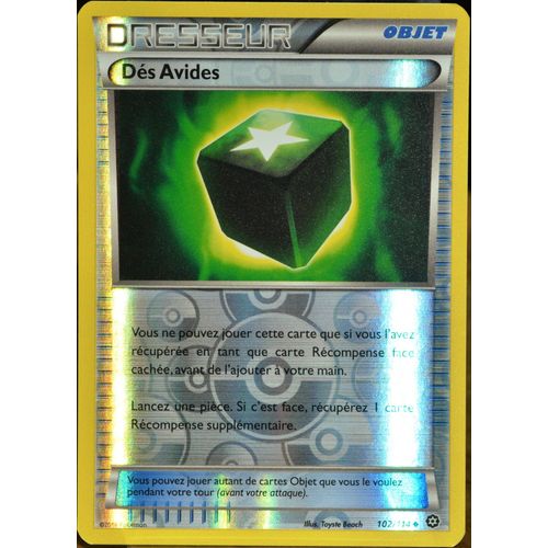 Carte Pokémon 102/114 Dés Avides - Reverse Xy - Offensive Vapeur Neuf Fr
