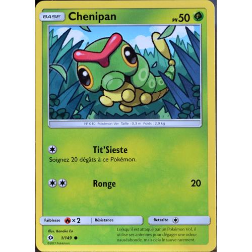 Carte Pokémon 1/149 Chenipan 50 Pv Sm1 - Soleil Et Lune Neuf Fr