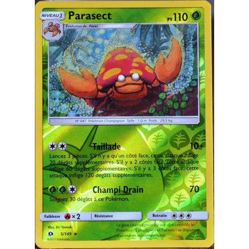 Carte Pokémon 5/149 Parasect 110 Pv - Reverse Sm1 - Soleil Et Lune Neuf Fr