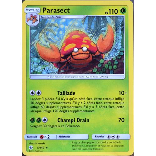 Carte Pokémon 5/149 Parasect 110 Pv Sm1 - Soleil Et Lune Neuf Fr