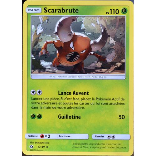Carte Pokémon 6/149 Scarabrute 110 Pv Sm1 - Soleil Et Lune Neuf Fr