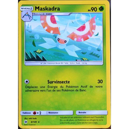 Carte Pokémon 8/149 Maskadra 90 Pv Sm1 - Soleil Et Lune Neuf Fr