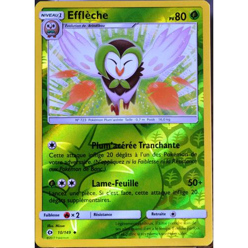 Carte Pokémon 10/149 Efflèche 80 Pv - Reverse Sm1 - Soleil Et Lune Neuf Fr