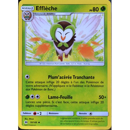 Carte Pokémon 10/149 Efflèche 80 Pv Sm1 - Soleil Et Lune Neuf Fr