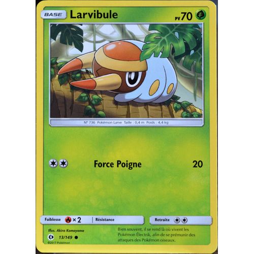 Carte Pokémon 13/149 Larvibule 70 Pv Sm1 - Soleil Et Lune Neuf Fr