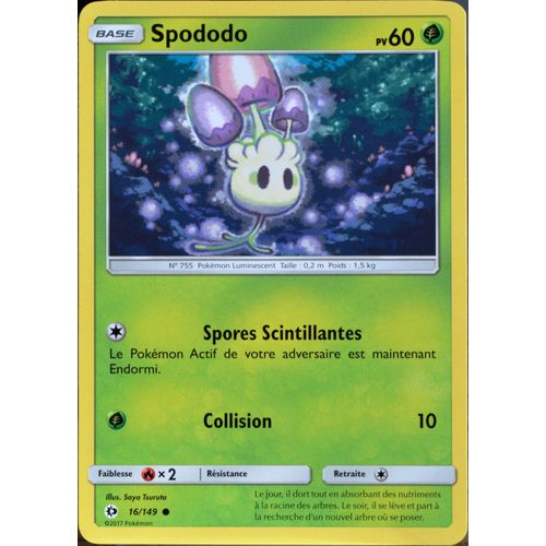 Carte Pokémon 16/149 Spododo 60 Pv Sm1 - Soleil Et Lune Neuf Fr