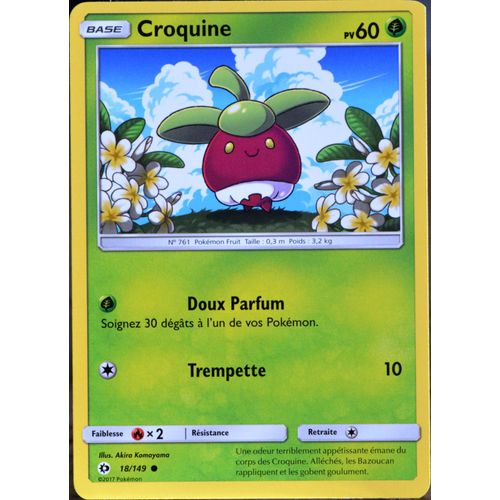 Carte Pokémon 18/149 Croquine 60 Pv Sm1 - Soleil Et Lune Neuf Fr