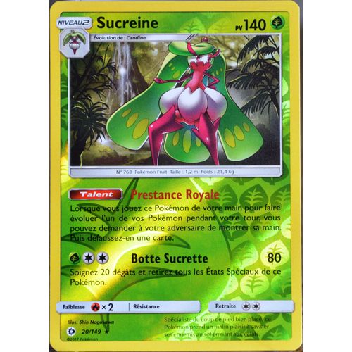 Carte Pokémon 20/149 Sucreine 140 Pv - Reverse Sm1 - Soleil Et Lune Neuf Fr