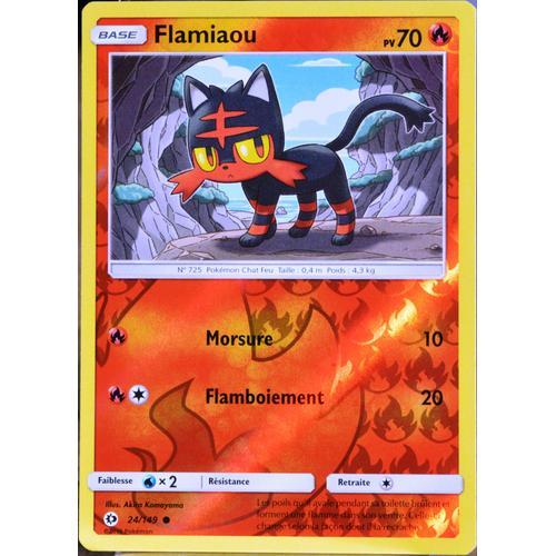 Carte Pokémon 24/149 Flamiaou 70 Pv - Reverse Sm1 - Soleil Et Lune Neuf Fr