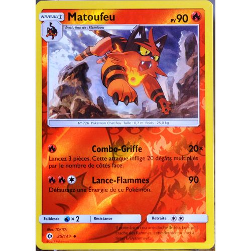 Carte Pokémon 25/149 Matoufeu 90 Pv - Reverse Sm1 - Soleil Et Lune Neuf Fr
