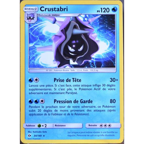 Carte Pokémon 34/149 Crustabri 120 Pv Sm1 - Soleil Et Lune Neuf Fr