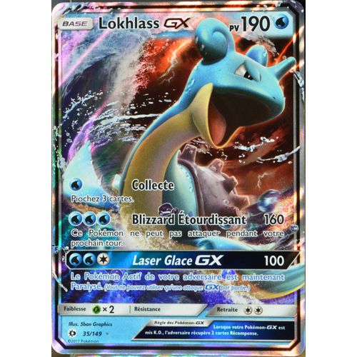 Carte Pokémon 35/149 Lokhlass-Gx 190 Pv Sm1 - Soleil Et Lune Neuf Fr