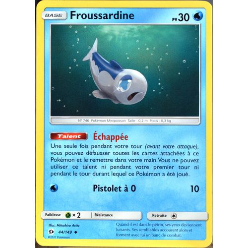 Carte Pokémon 44/149 Froussardine 30 Pv Sm1 - Soleil Et Lune Neuf Fr