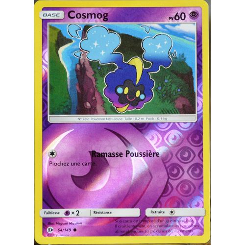 Carte Pokémon 64/149 Cosmog 60 Pv - Reverse Sm1 - Soleil Et Lune Neuf Fr