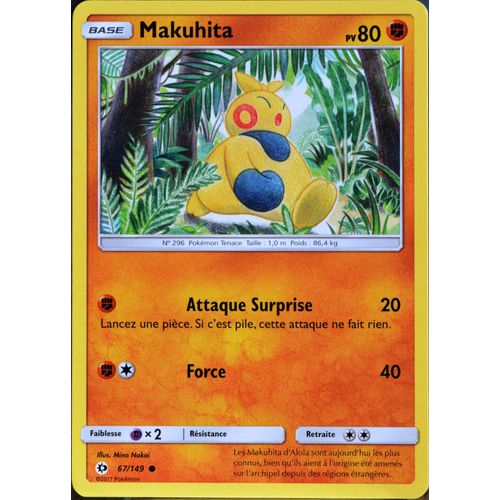 Carte Pokémon 67/149 Makuhita 80 Pv Sm1 - Soleil Et Lune Neuf Fr