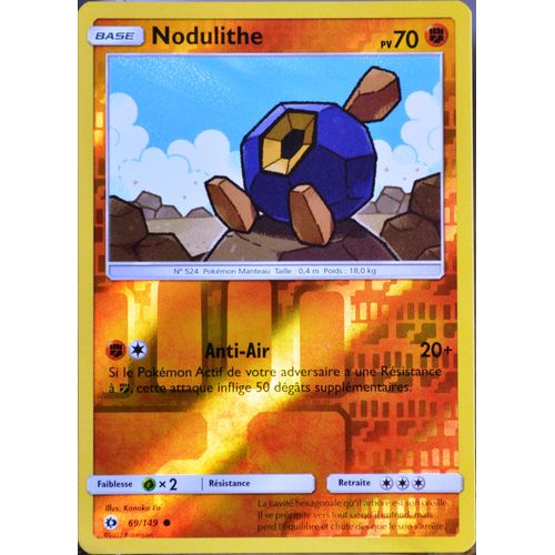 Carte Pokémon 69/149 Nodulithe 70 Pv - Reverse Sm1 - Soleil Et Lune Neuf Fr