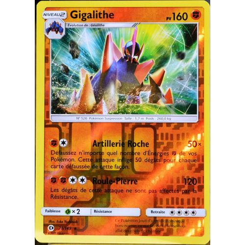 Carte Pokémon 71/149 Gigalithe 160 Pv - Holo Reverse Sm1 - Soleil Et Lune Neuf Fr