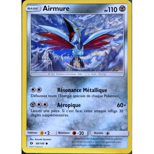 Carte Pokémon 88/149 Airmure 110 Pv Sm1 - Soleil Et Lune Neuf Fr
