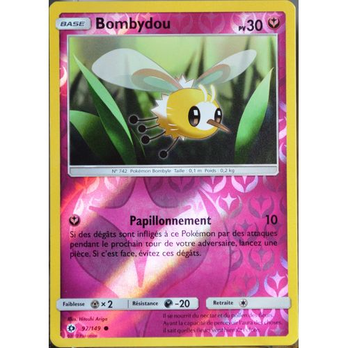 Carte Pokémon 92/149 Bombydou 30 Pv - Reverse Sm1 - Soleil Et Lune Neuf Fr