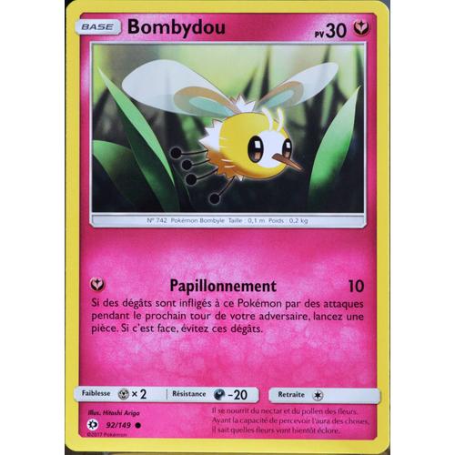 Carte Pokémon 92/149 Bombydou 30 Pv Sm1 - Soleil Et Lune Neuf Fr