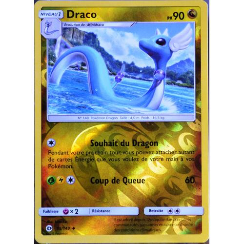 Carte Pokémon 95/149 Draco 90 Pv - Reverse Sm1 - Soleil Et Lune Neuf Fr