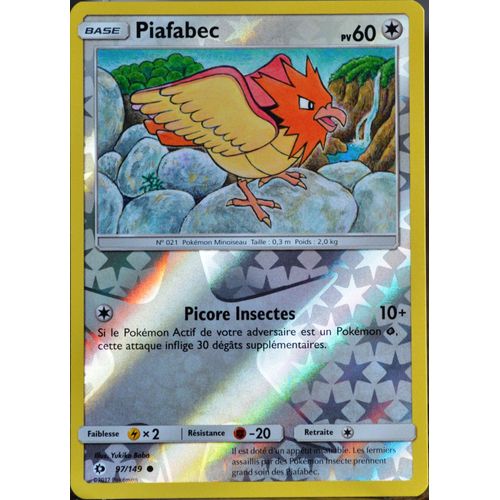 Carte Pokémon 97/149 Piafabec 60 Pv - Reverse Sm1 - Soleil Et Lune Neuf Fr