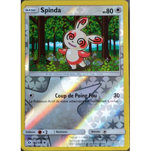 Carte Pokémon 102/149 Spinda 80 Pv - Reverse Sm1 - Soleil Et Lune Neuf Fr