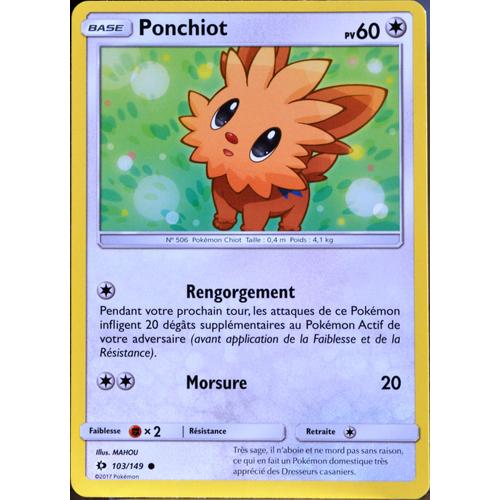 Carte Pokémon 103/149 Ponchiot 60 Pv Sm1 - Soleil Et Lune Neuf Fr