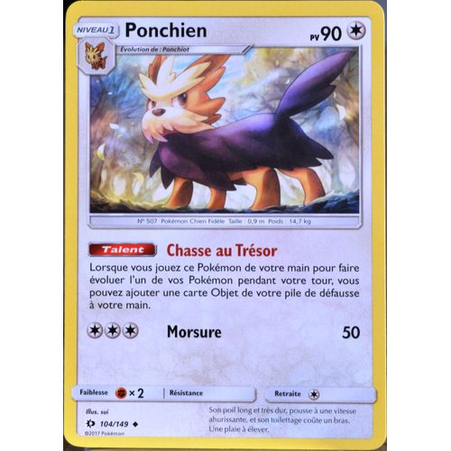 Carte Pokémon 104/149 Ponchien 90 Pv Sm1 - Soleil Et Lune Neuf Fr