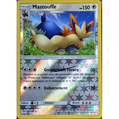 Carte Pokémon 105/149 Mastouffe 150 Pv - Reverse Sm1 - Soleil Et Lune Neuf Fr