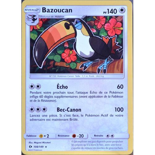 Carte Pokémon 108/149 Bazoucan 140 Pv Sm1 - Soleil Et Lune Neuf Fr