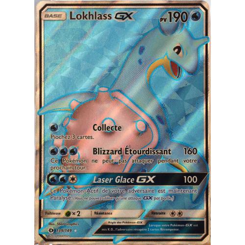 Carte Pokémon 139/149 Lokhlass-Gx - Full Art Sm1 - Soleil Et Lune Neuf Fr