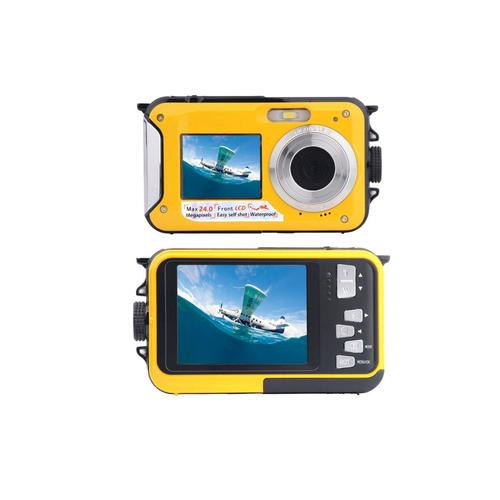 Caméra De Plongée En Apnée Sous-Marine Pour Appareil Photo Numérique Étanche 2400 W Pixel - Jaune