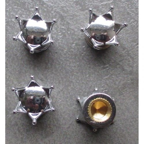 Bouchon Valve De Roue (X4) Couronne Chrome Auto Moto Velo