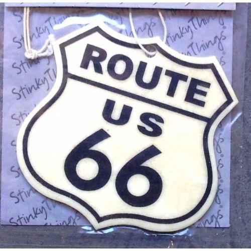 Désodorisant Route 66 Logo Blanc Blason Auto Voiture