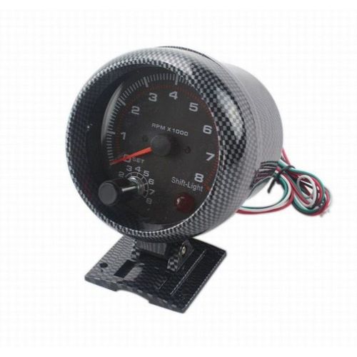 Petit Compte Tours 3,5 Tour Carbone Avec Shift Light 4 6 8