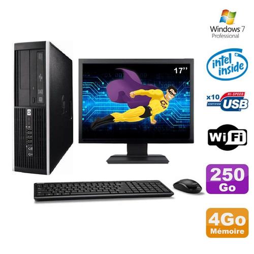 Lot PC HP Elite 6000 Pro SFF E5400 2.7Ghz 4Go Disque 250Go WIFI W7 Pro +Ecran17"