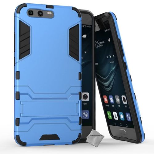 Housse Etui Coque Rigide Anti Choc Pour Huawei P10 + Film Ecran - Bleu Clair