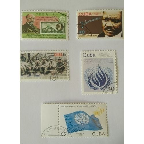 Lot 16 De 5 Timbres Cuba