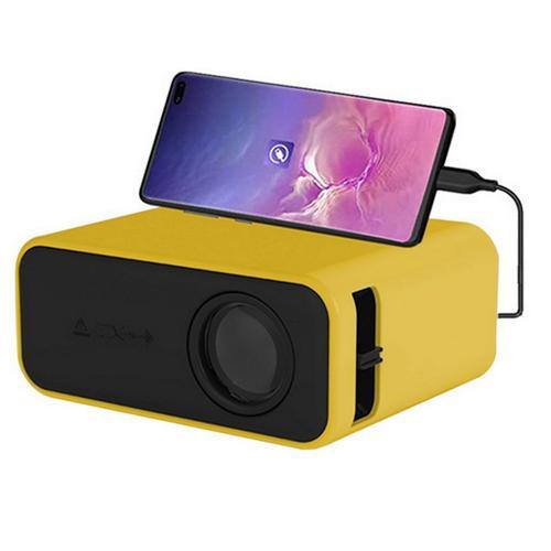 Mini projecteur USB Portable 240P, projecteur de maison, vidéoprojecteur de film, jaune