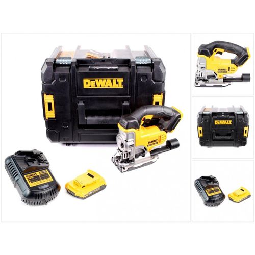 DeWalt DCS 331 D1 18V XR Li-ion Scie sauteuse sans fil avec boîtier TSTAK VI Box + 1x Batterie DCB 183 18V 2,0 Ah + Chargeur DCB 105