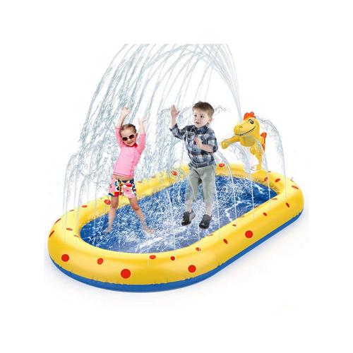 Piscine gonflable de jet d'eau de 100x170cm, coussin d'arrosage extérieur pour enfants, piscine de jouets